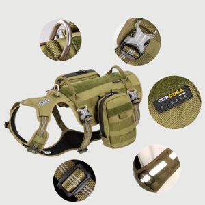 Harnais Chien Militaire avec Poches Intégrées