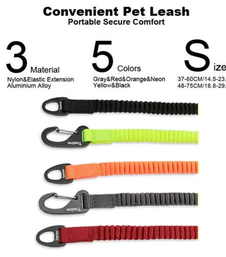 Laisse pour chien courte élastique nylon corde souple