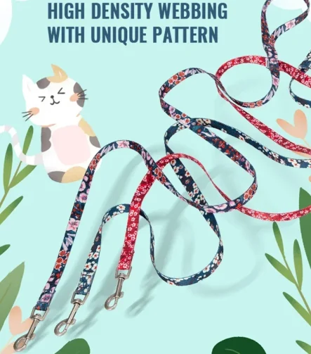 Laisse pour chien florale élégante poignée douce